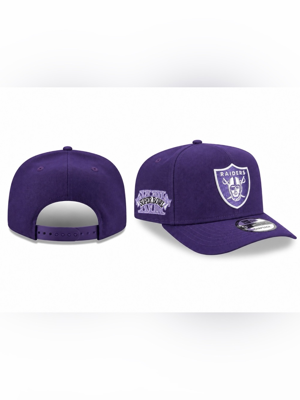 NEW ERA - NFL Football Hat - Los Angeles Raiders 9FORTY Snapback Cap - Purple